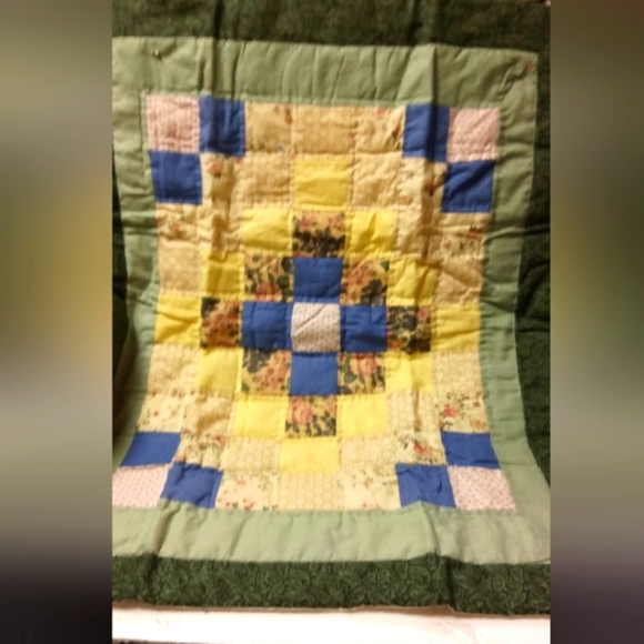 OBAC INT'L Quilted Pillow Sham Patchwork Pattern 26x24" - Picture 1 of 9